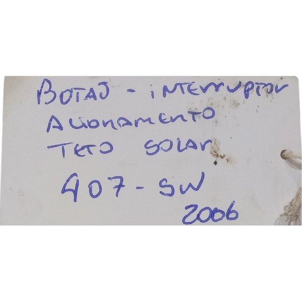 Botão Teto Solar Peugeot 407 Sw 2006