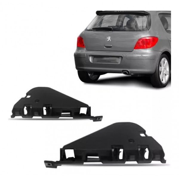 Kit Suporte Para Choque Traseiro 307 2001 2006 Lateral